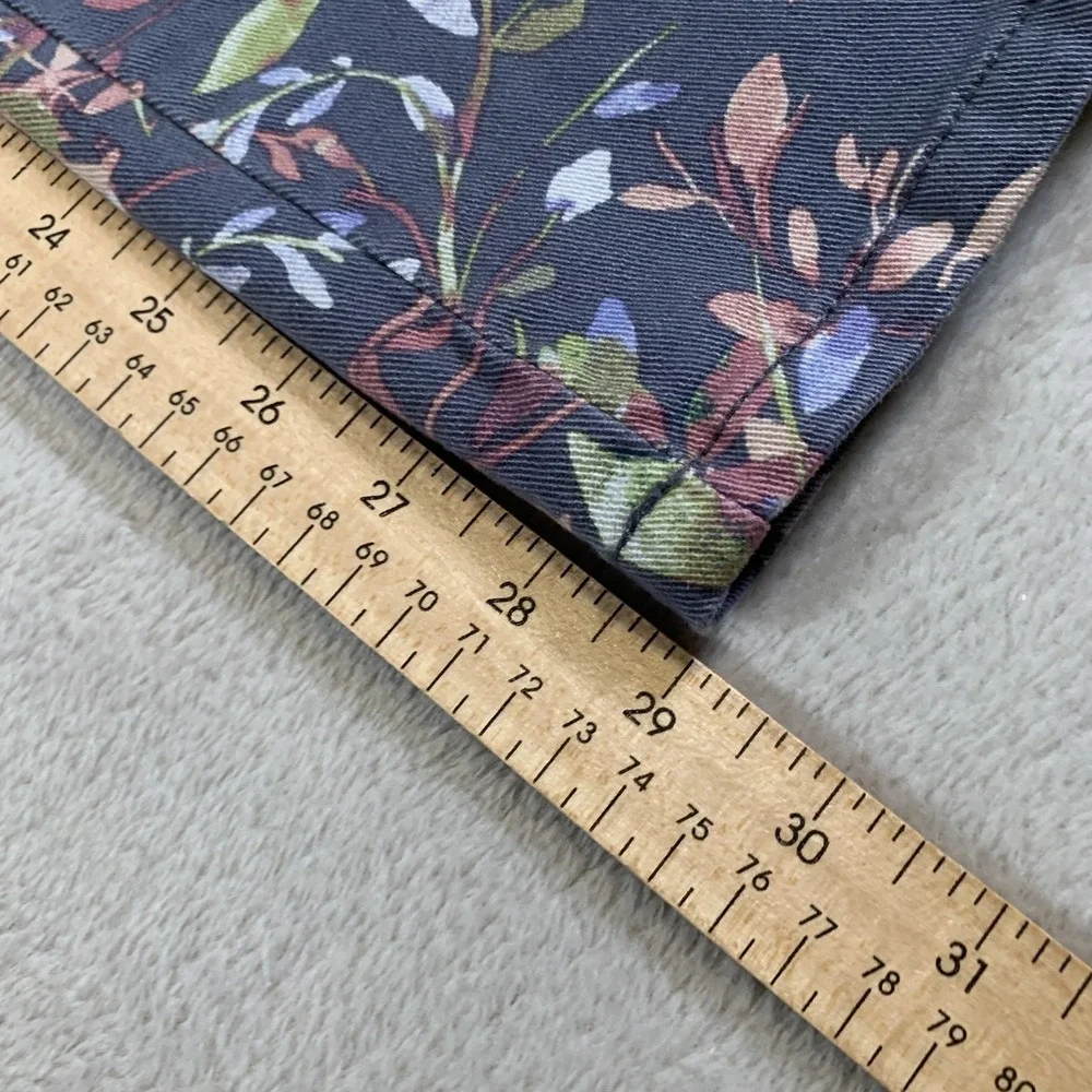 Gloria Vanderbilt Pants‎ Womens 4 Gray Floral Amanda Straight Leg Stretch Cotton - Picture 8 of 14